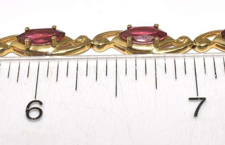 Charming Marquise Tourmaline Bracelet in 14KT Yellow Gold