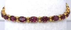 Intoxicating Rhodolite Garnet Bracelet in 14KT Yellow Gold