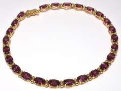 Intoxicating Rhodolite Garnet Bracelet in 14KT Yellow Gold
