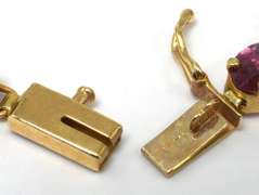 Intoxicating Rhodolite Garnet Bracelet in 14KT Yellow Gold