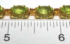 Chunky Peridot & Citrine Bracelet in 14KT Yellow Gold