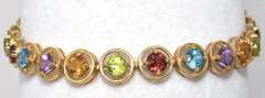 Awesome Multi-Stone Bracelet in 14KT Yellow Gold