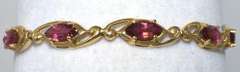Charming Marquise Tourmaline Bracelet in 14KT Yellow Gold