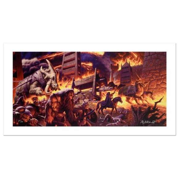 The Siege Of Minas Tirith by Hildebrandt