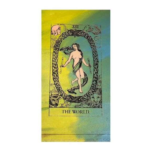 Tarot, The World by Steve Kaufman (1960-2010) Steve Kaufman (1960-2010) Tarot, The World by Steve Kaufman (1960-2010)