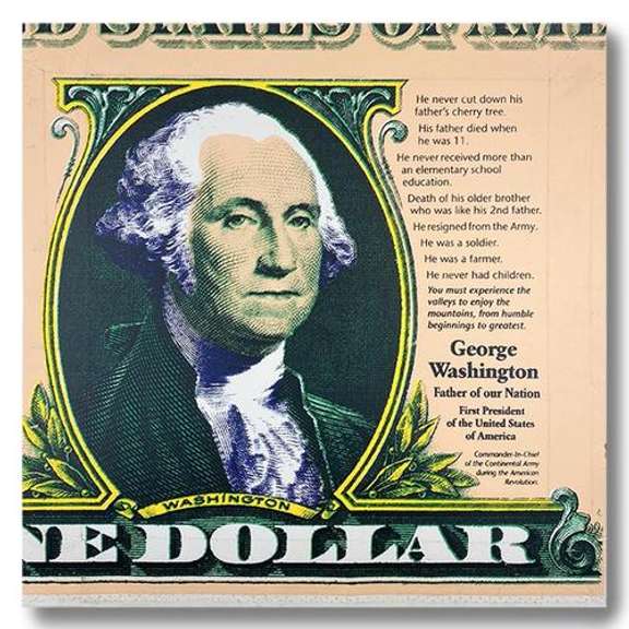 George Washington by Steve Kaufman (1960-2010)