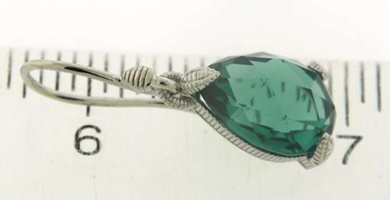 Judith Ripka Green Quartz Dangle Earrings