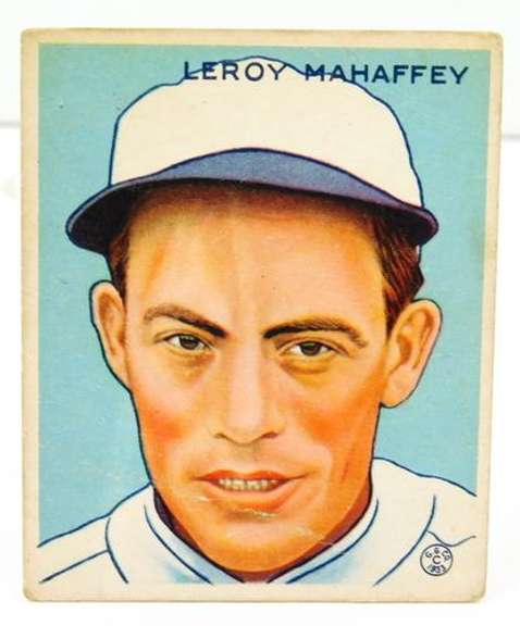 1933 Leroy Mahaffey, Athletics Pitcher Baseball Card
