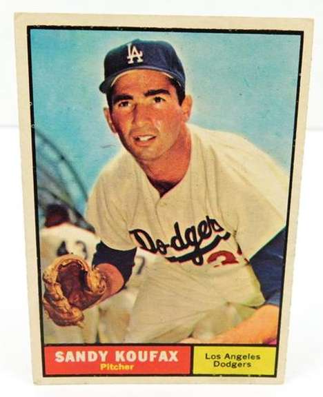 Sandy Koufax, Dodgers Rare 1961 Topps Baseball Card