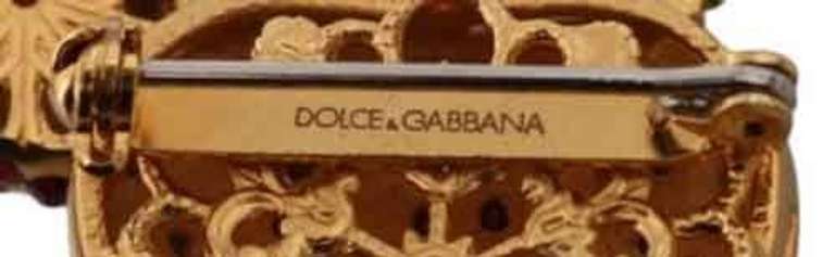 DOLCE & GABBANA STRAWBERRY PIN BROOCH