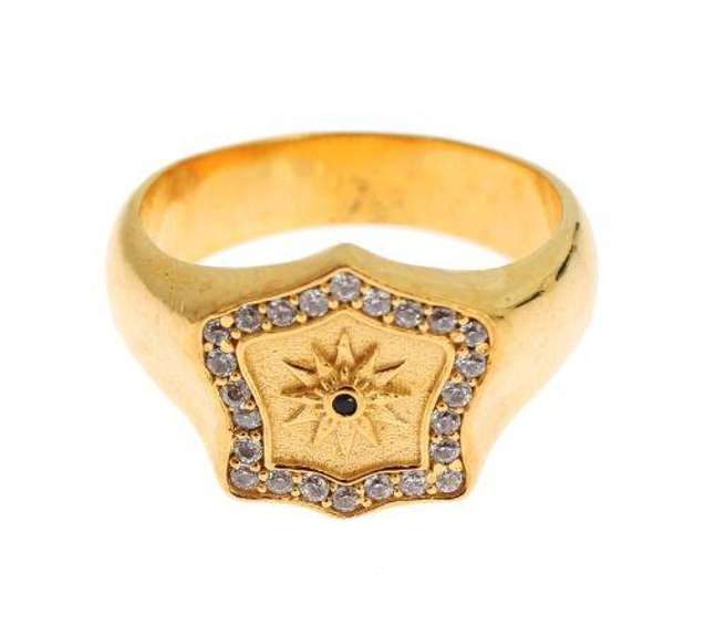 NIALAYA GOLD PLATED 925 STERLING SILVER RING