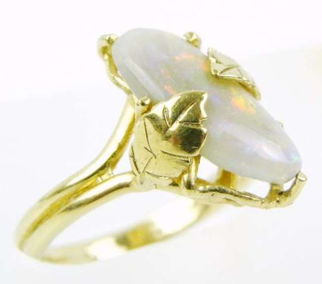 Vintage Australian Boulder Opal 14K Ring, Size 8