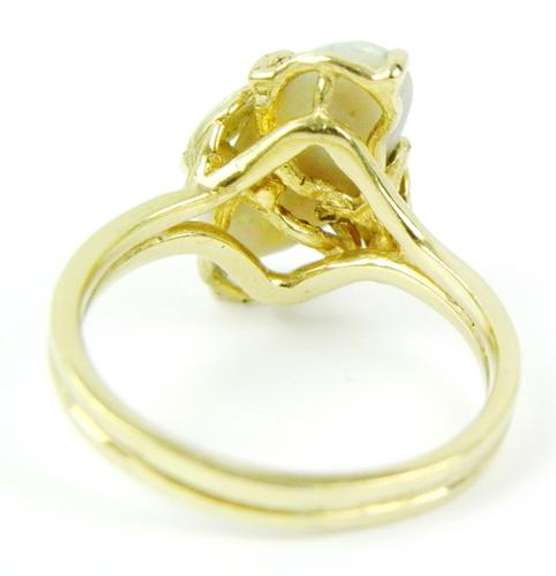 Vintage Australian Boulder Opal 14K Ring, Size 8