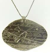 Sterling Silver Stamped Necklace & Earrings Set