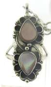 Sterling Silver Pink Mop Bracelet w Attach Ring