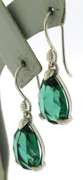 Judith Ripka Green Quartz Dangle Earrings