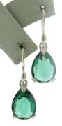 Judith Ripka Green Quartz Dangle Earrings