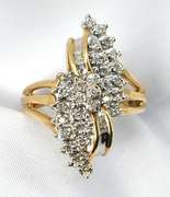 Flashy Waterfall Diamond Cluster