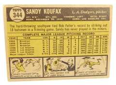 Sandy Koufax, Dodgers Rare 1961 Topps Baseball Card