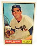 Sandy Koufax, Dodgers Rare 1961 Topps Baseball Card