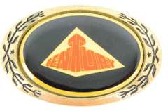 Century Solid Brass Enameled Belt Buckle