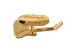 DOLCE & GABBANA GOLD BRASS GUITAR CUFFLINKS