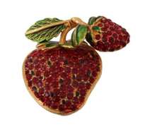 DOLCE & GABBANA STRAWBERRY PIN BROOCH