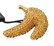 DOLCE & GABBANA BANANA BRASS CRYSTAL CATWALK PIN BROOCH