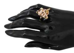 DOLCE & GABBANA GOLD BRASS RESIN BEIGE DOG PET RING