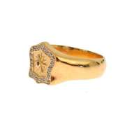 NIALAYA GOLD PLATED 925 STERLING SILVER RING