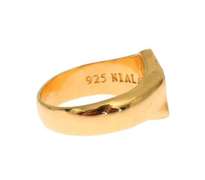 NIALAYA GOLD PLATED 925 STERLING SILVER RING