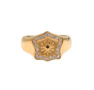 NIALAYA GOLD PLATED 925 STERLING SILVER RING