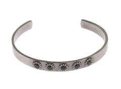 NIALAYA BLACK CRYSTAL 925 SILVER BANGLE BRACELET