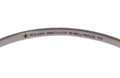 NIALAYA ARROW BLACK 925 SILVER BANGLE BRACELET