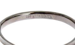 NIALAYA GRAY RHODIUM 925 SILVER BANGLE BRACELET
