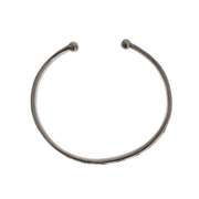 NIALAYA GRAY RHODIUM 925 SILVER BANGLE BRACELET