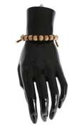 DOLCE & GABBANA BROWN BEADED PULL STRAP BRACELET