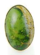 Early 14K Ring with Huge Natural Turquoise