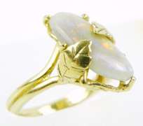 Vintage Australian Boulder Opal 14K Ring, Size 8