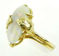 Vintage Australian Boulder Opal 14K Ring, Size 8