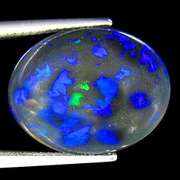 Liquid flashing 8.17ct silky black Opal