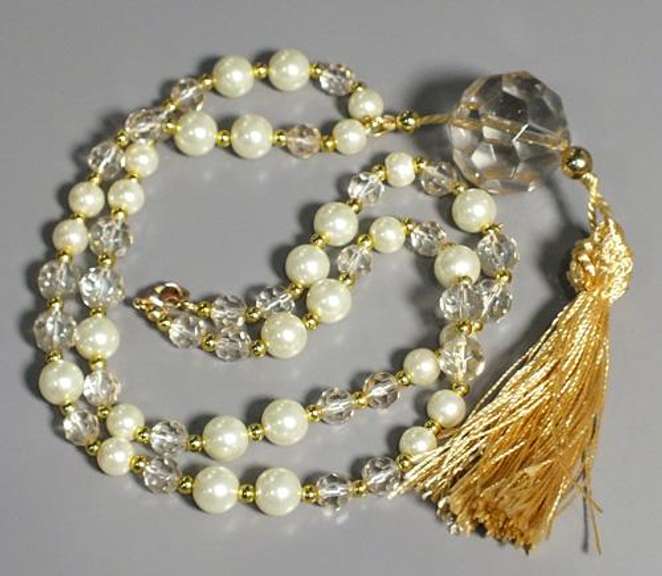 Great Beaded Necklace with Tassel