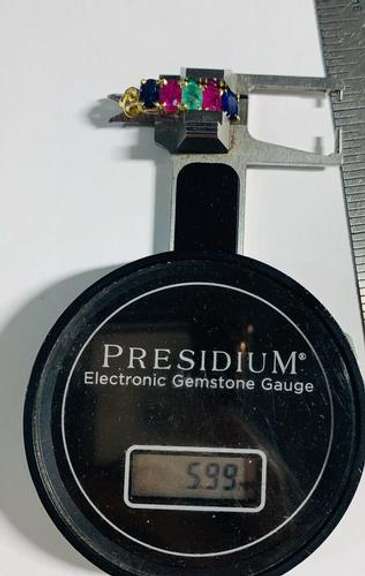 Beautiful 14kt Gold, Ruby, Sapphire, & Emerald Pendant