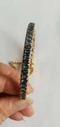 Amazing Blue Sapphire Bangle Bracelet in18kt Gold