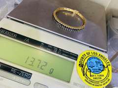 Amazing Blue Sapphire Bangle Bracelet in18kt Gold