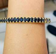 Amazing Blue Sapphire Bangle Bracelet in18kt Gold