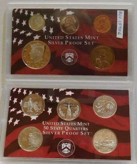 2000 Silver PROOF Set, w/ Silver State Qtrs,  no box
