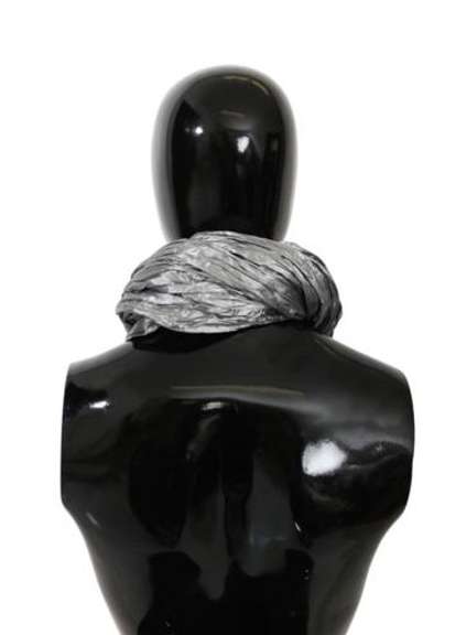 DOLCE & GABBANA 100% POLYESTER SILVER SHAWL SCARF