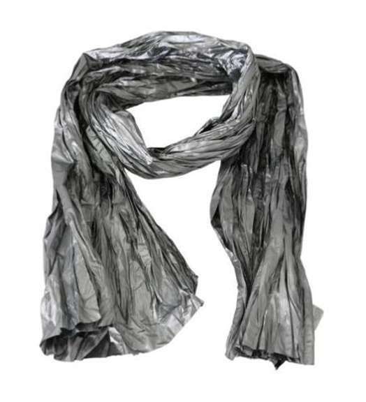 DOLCE & GABBANA 100% POLYESTER SILVER SHAWL SCARF