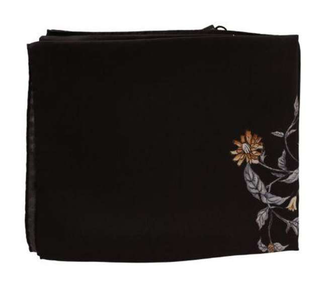 DOLCE & GABBANA BROWN 100% SILK BIRD PRINT WRAP